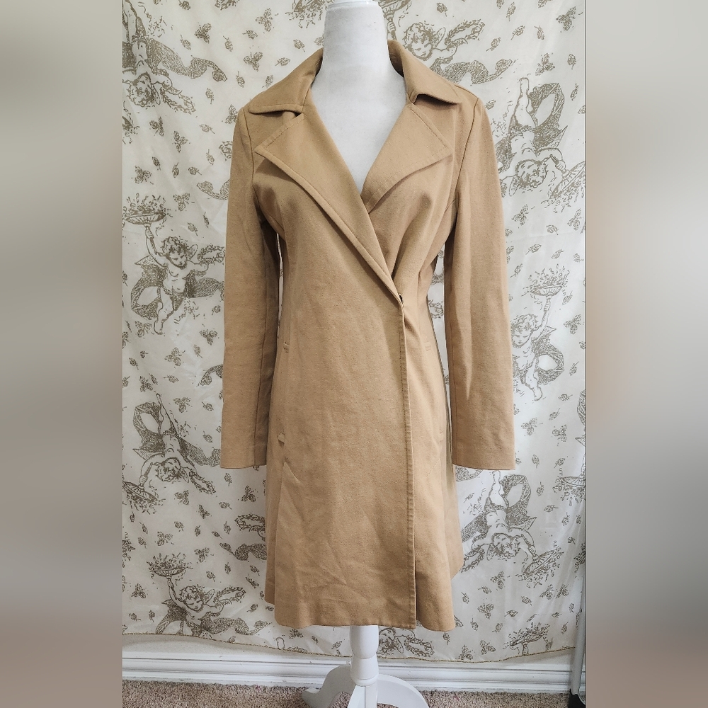 Cabi Love Carol Collection Casablanca Trench Coat Camel Size Small Jacket